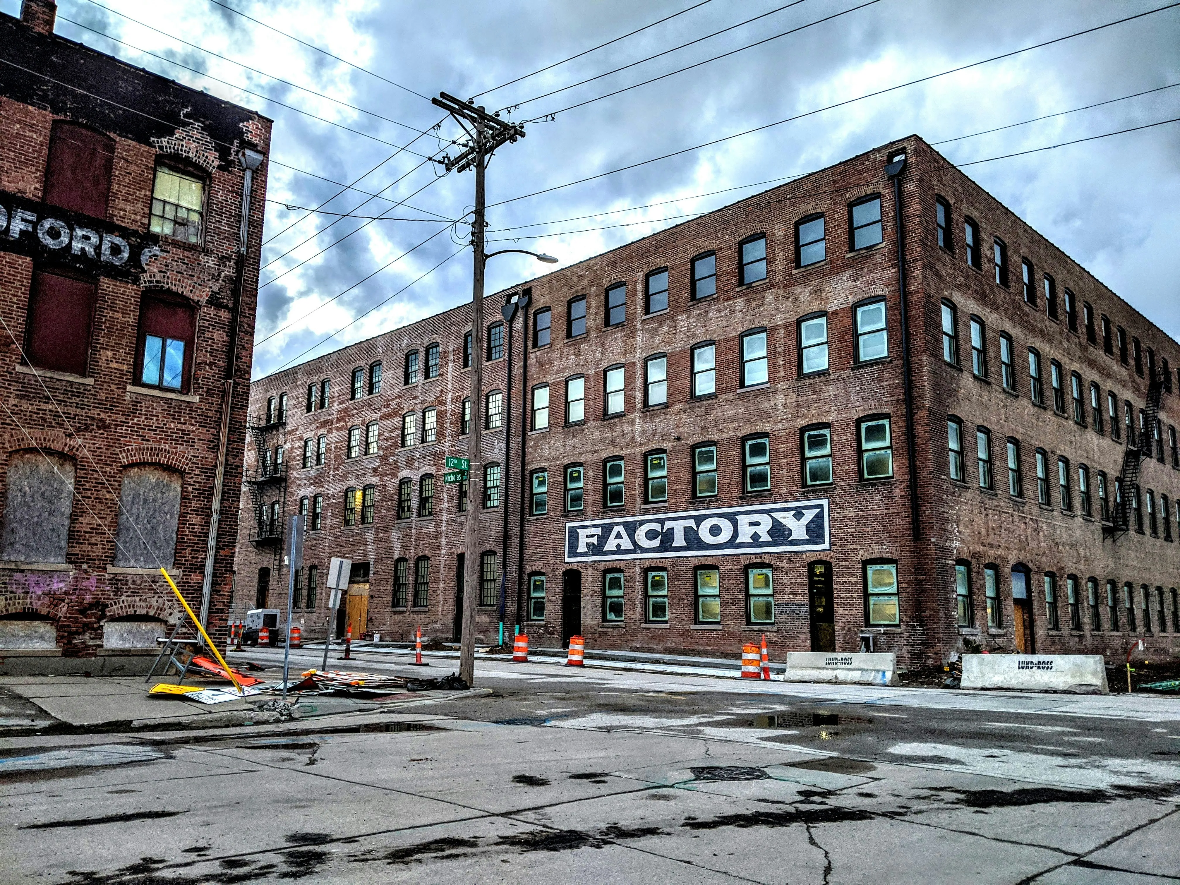 Historic brick buildings in Omaha's Old Market district