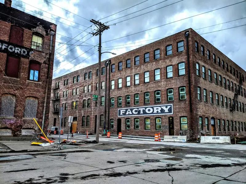 Historic brick buildings in Omaha's Old Market district