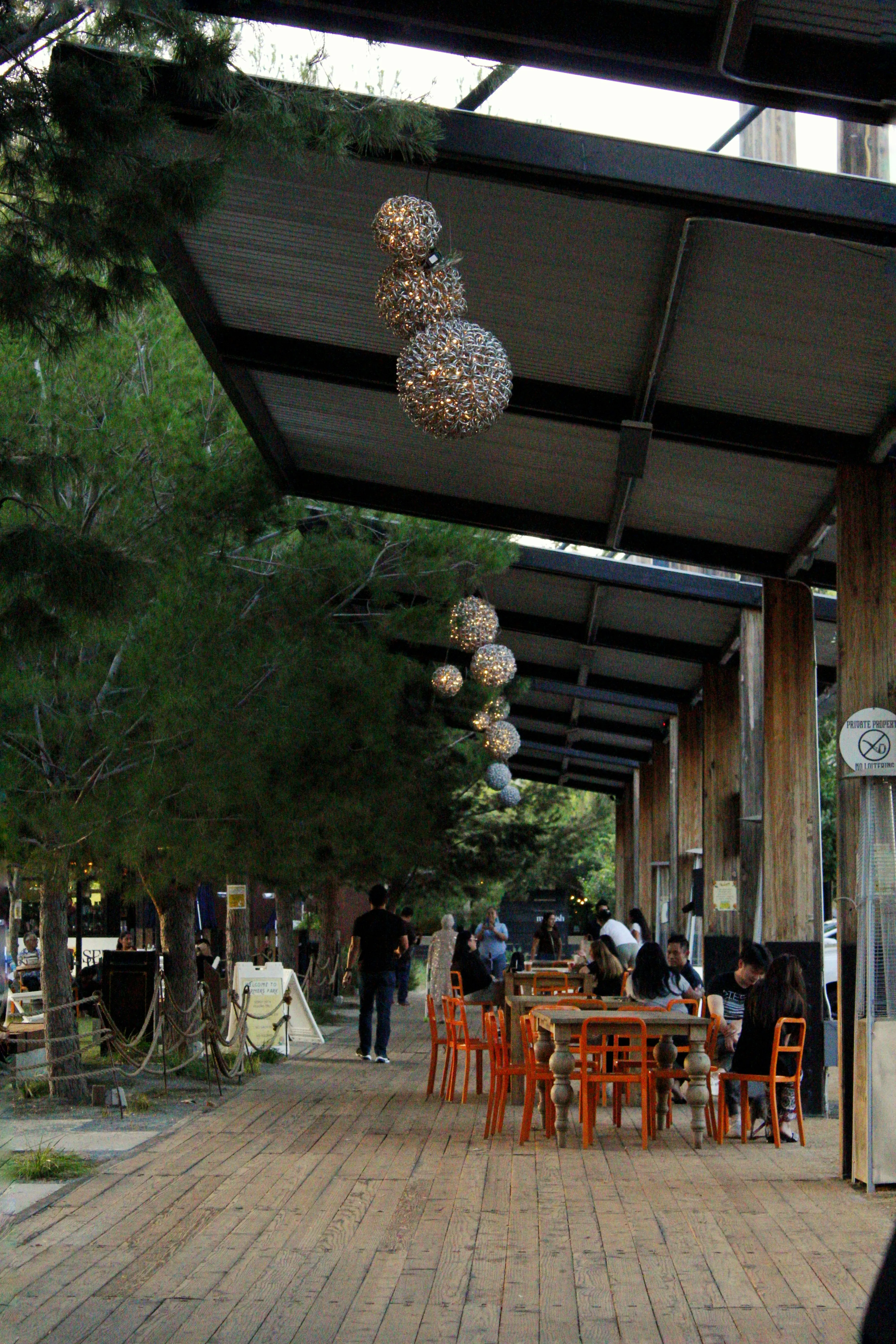 Outdoor patio dining in one of Omaha's walkable neighborhoods