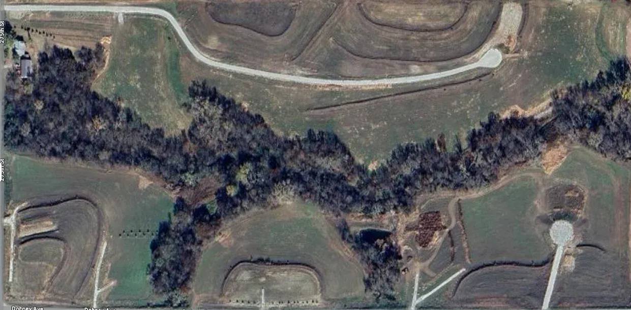 Aerial photograph of Silver Springs Subdivision property